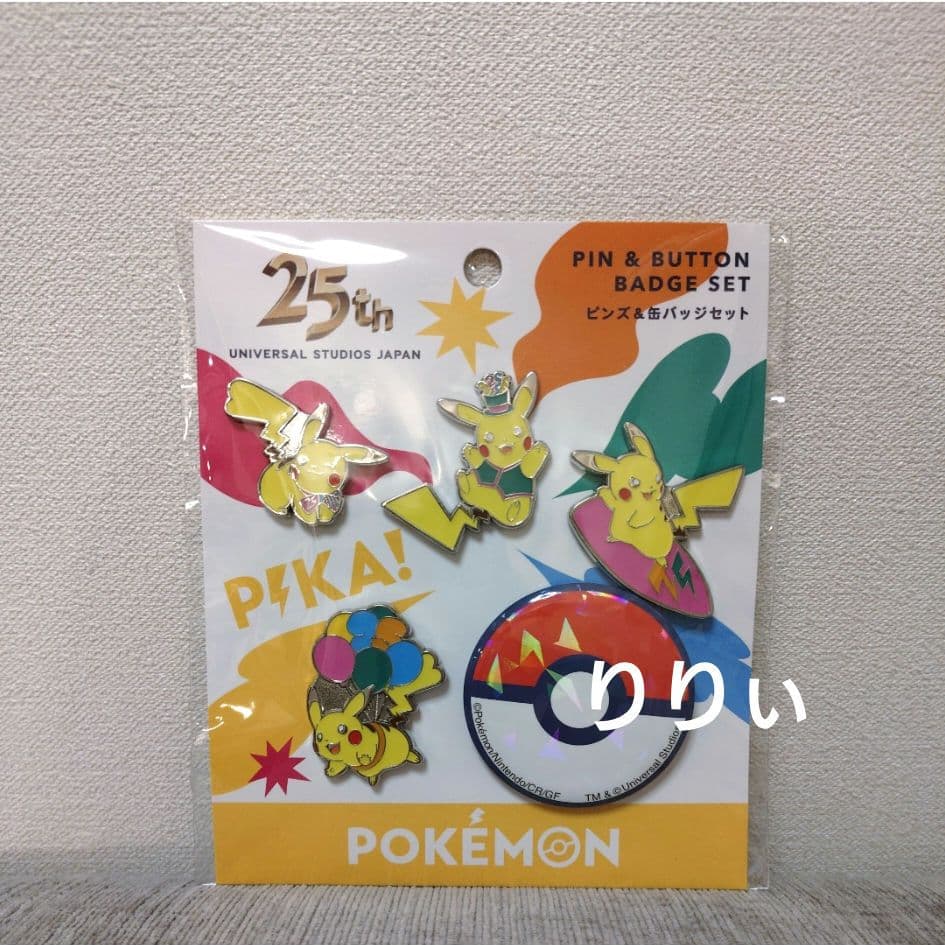 USJ ユニバ 25周年 ポケモン ピカチュウ ピンズ&缶バッジセット - メルカリ