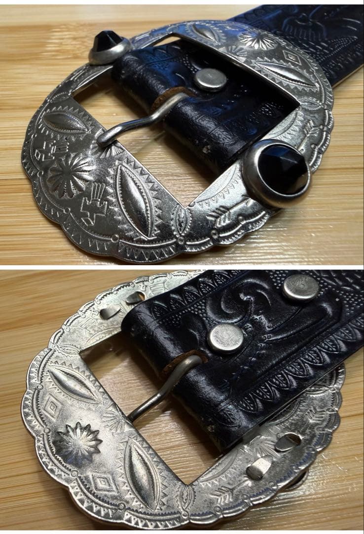 ⭐️極美品エースウエスタンスタッズベルト⭐️マルチカラーストーン