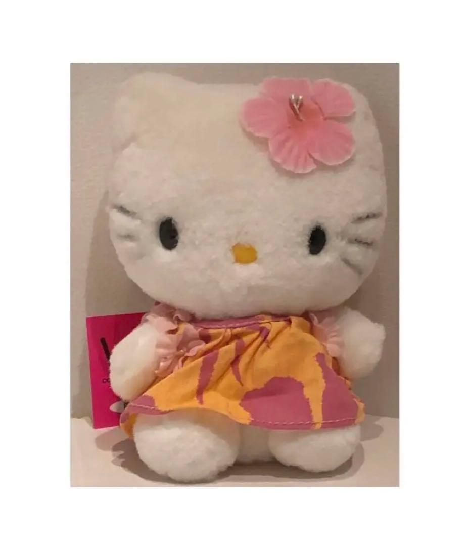 HelloKitty☆フラダンスキティちゃん 大 ☆HAWAII☆レア☆新品 ハローキティ ぬいぐるみ 日焼けキティ ハワイアン雑貨 フラ 【Hello