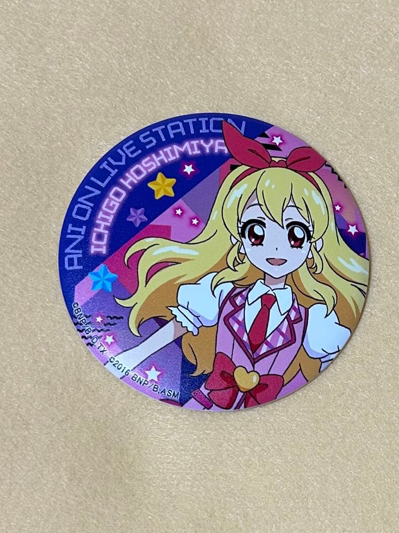 【164】最安値！アイカツ　アニon マグバッジ　星宮いちご