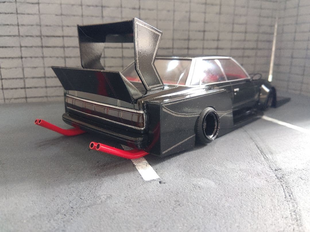 アリイ1/24GX71マークII街道レーサー旧車シルエット族車グラチャン暴走族