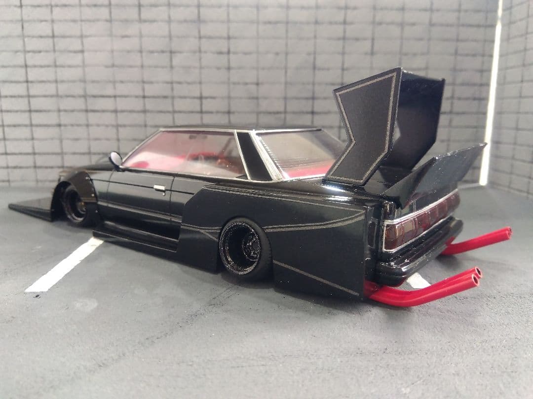 アリイ1/24GX71マークII街道レーサー旧車シルエット族車グラチャン暴走族