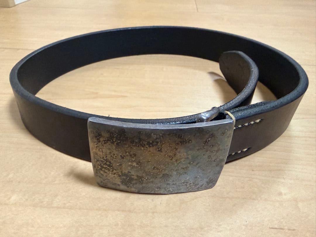 フラットヘッド　レザーベルト　30インチ