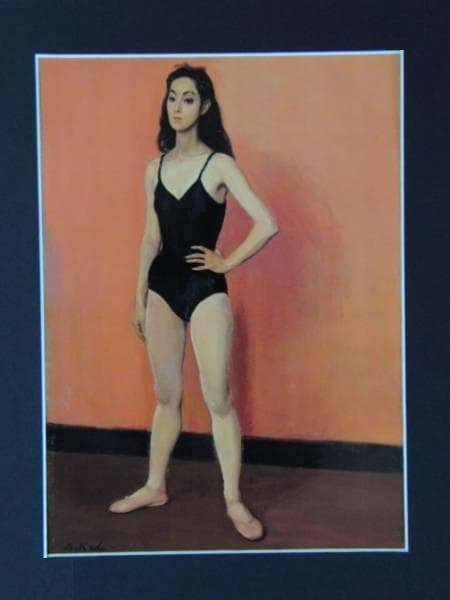 梶 進 「レオタード」、限定画集より、藤島 武二、新品額装付