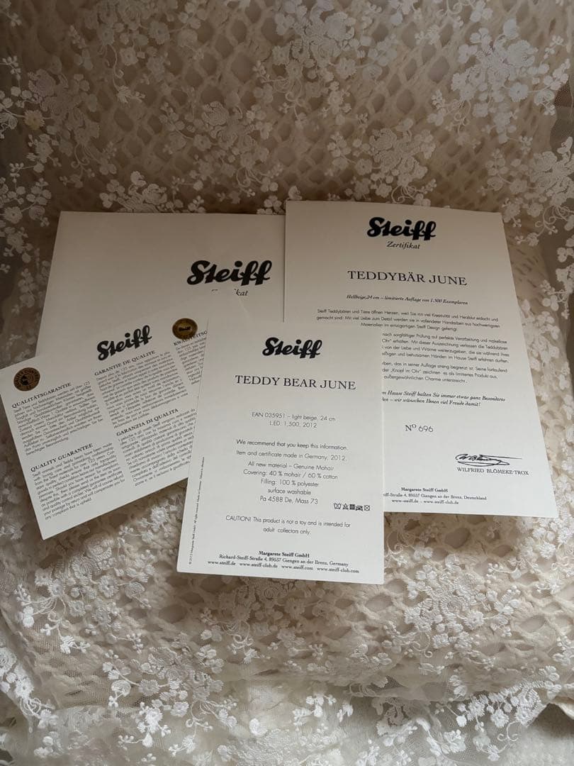 レア】シュタイフサマードレス035951 JUNE テディベア - メルカリ