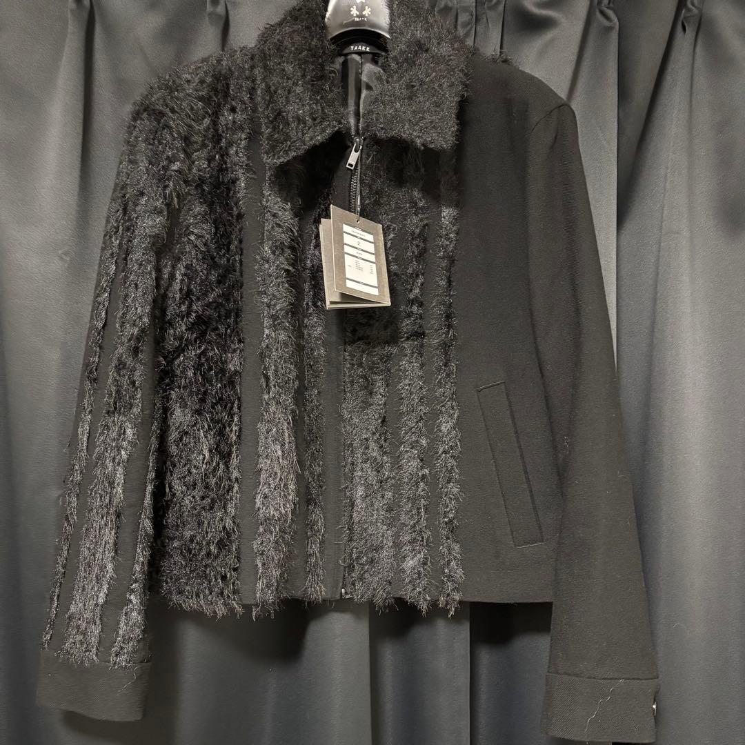 【定価89,100円】ターク•ファーブルゾン　サイズ2 ブラック ミックスロングファーブルゾンコート［K1403］ ミックス ファー[品番