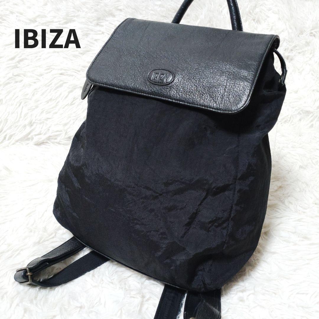 IBIZA イビザ リュック バックパック レザー ナイロン 黒 コンパクト
