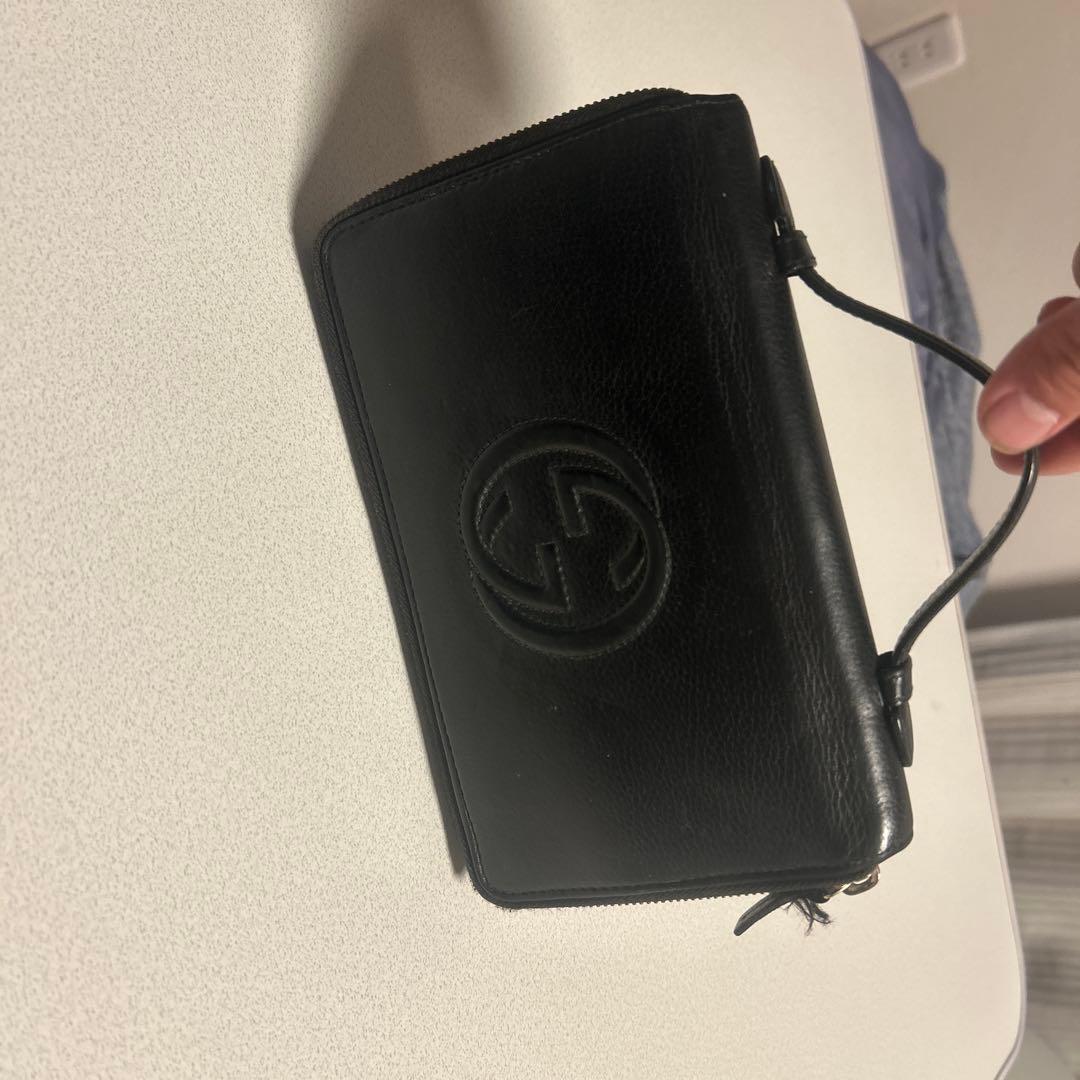 黒*霧様 グッチ 長財布 ダブルファスナー ソーホー トラベルケース早い者勝ちで