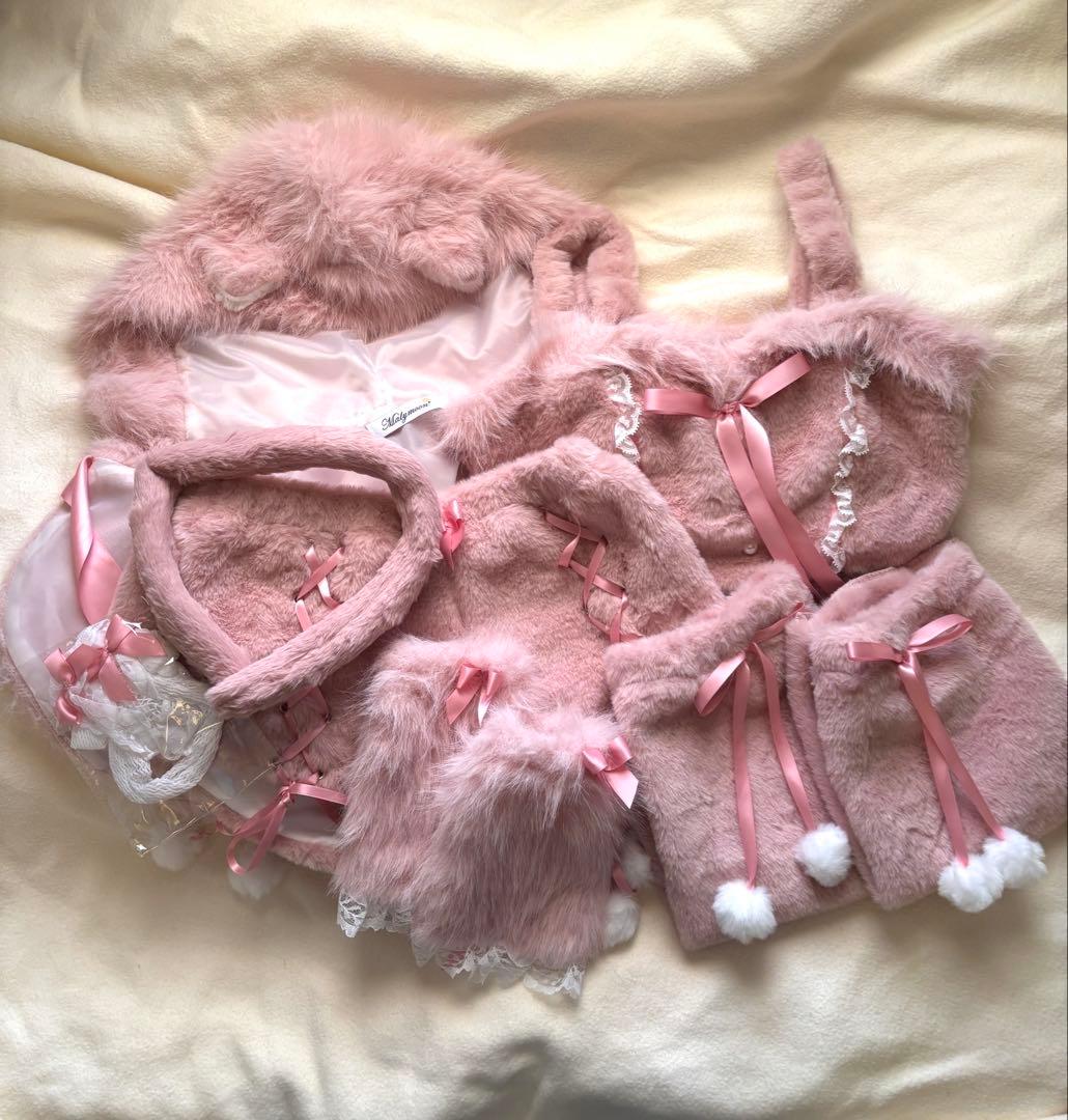 Malymoon マリームーン ふわふわメレン ゲリボンキャットサンタ ピンク