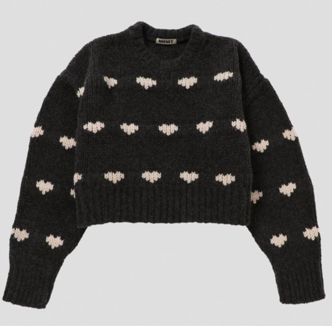 NKNIT ♡pattern KNIT 完売商品 ンニット ハートニット - メルカリ