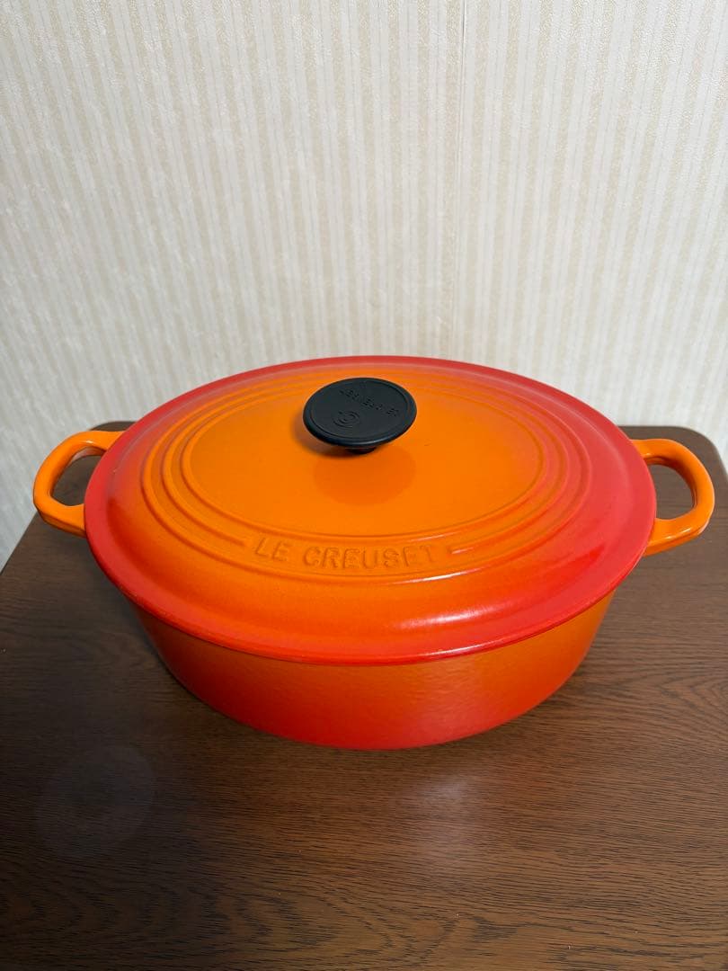 LE CREUSET ル・クルーゼ両手鍋 オレンジ27cm