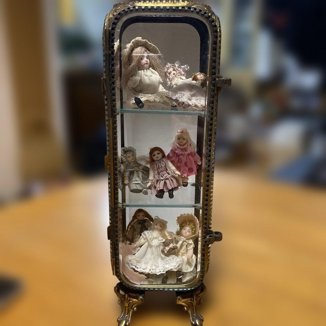 美*子様 アンティークディスプレイ　人形付き