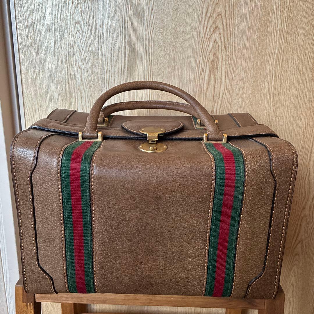 【GUCCI】メイクボックス　シェリーライン　80'S OLD GUCCI GUCCI（グッチ） オールドグッチ シェリーライン ショルダーバッグ