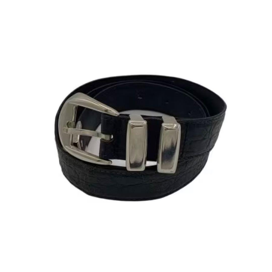 Gianni Versace ベルト 2連 クロコ型押し