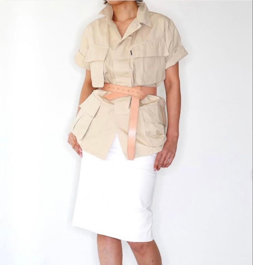 【新品タグ付】MADISON BLUEマディソンブルー ミリタリーシャツ カーキ