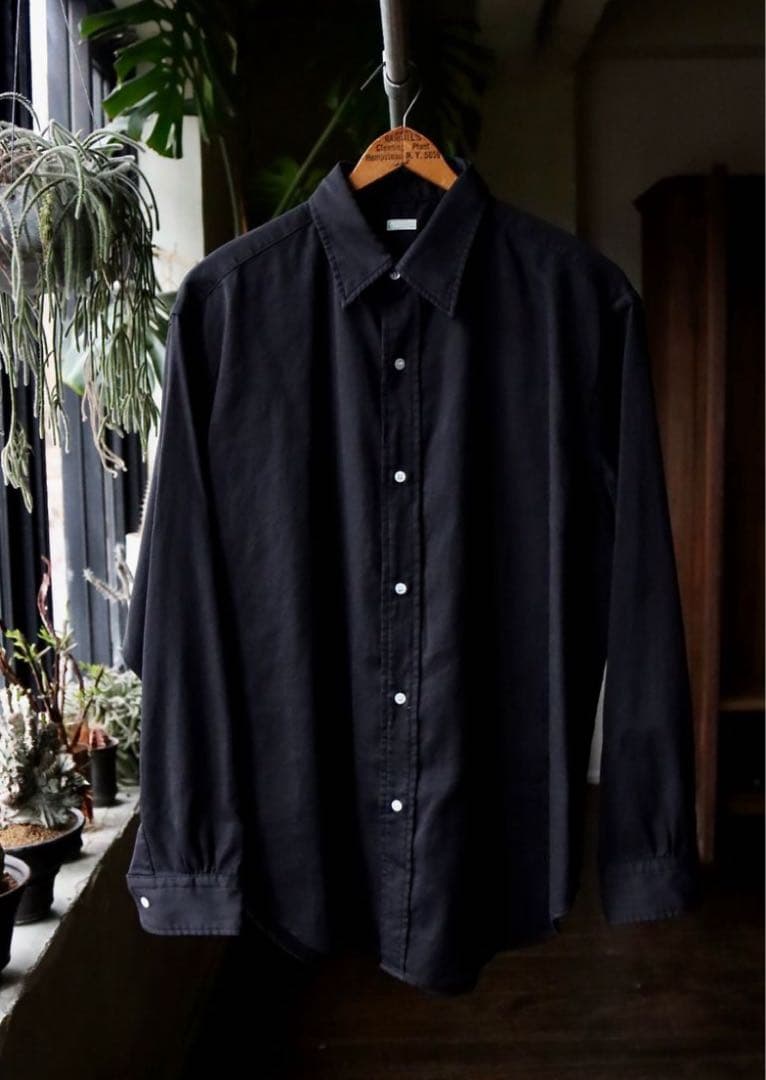 A.PRESSE Shirt BLACK サイズ3 A.PRESSE - アプレッセ2025 STYLE2 Cashmere Blend L/S Henley Neck