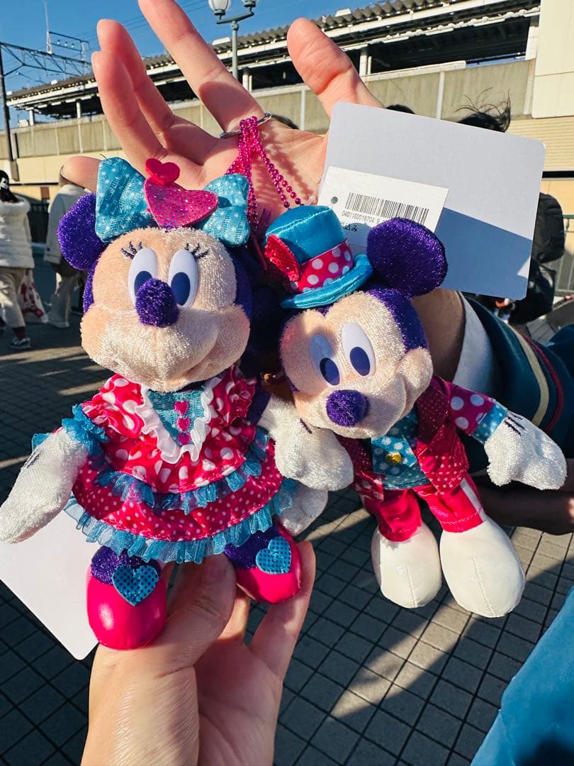 東京ディズニー ミッキー　ミニー　ぬいぐるみバッジ　ディズニー　パルパルーザ