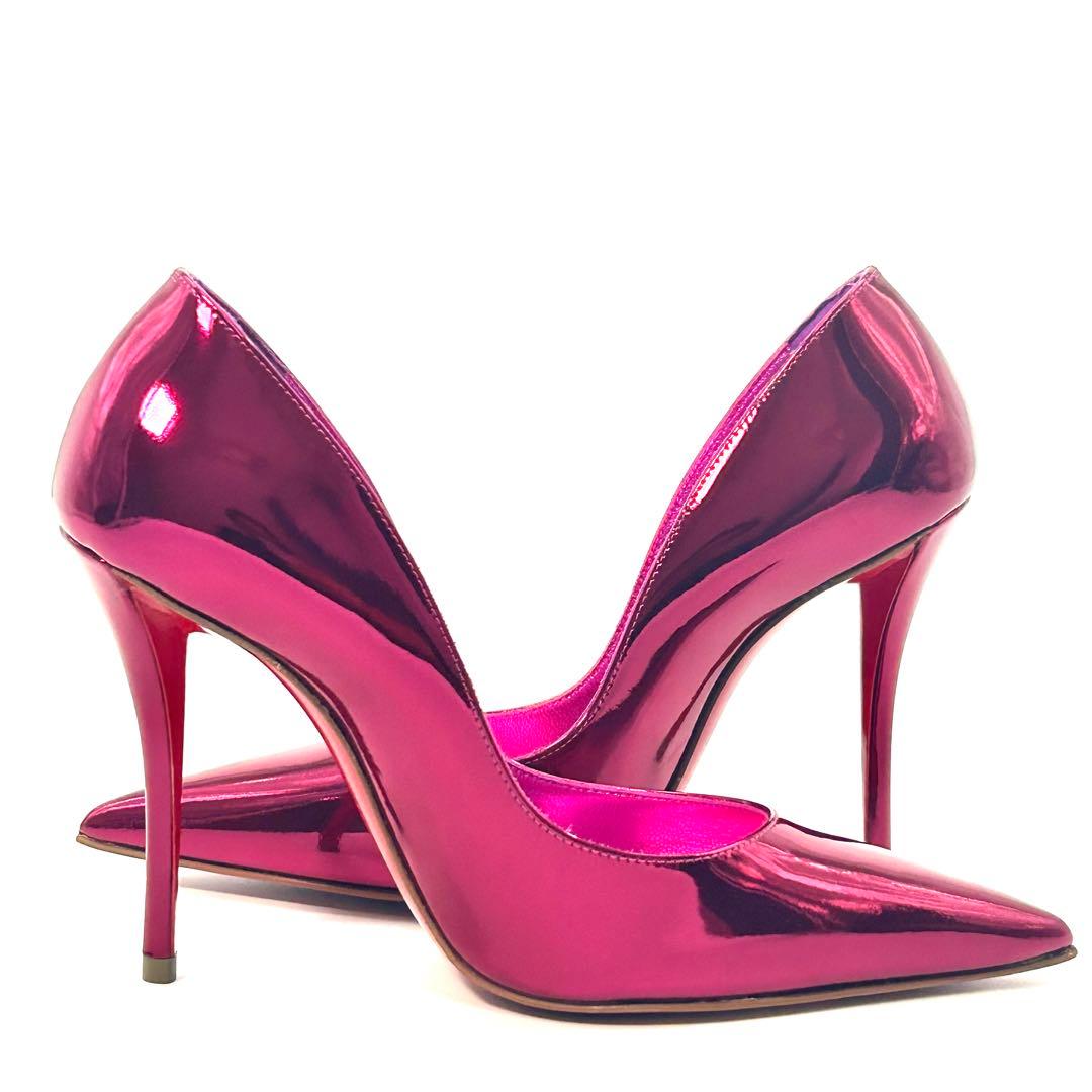 Louboutin ルブタン ハイヒール 21.5 フューシャピンク 100mm - メルカリ