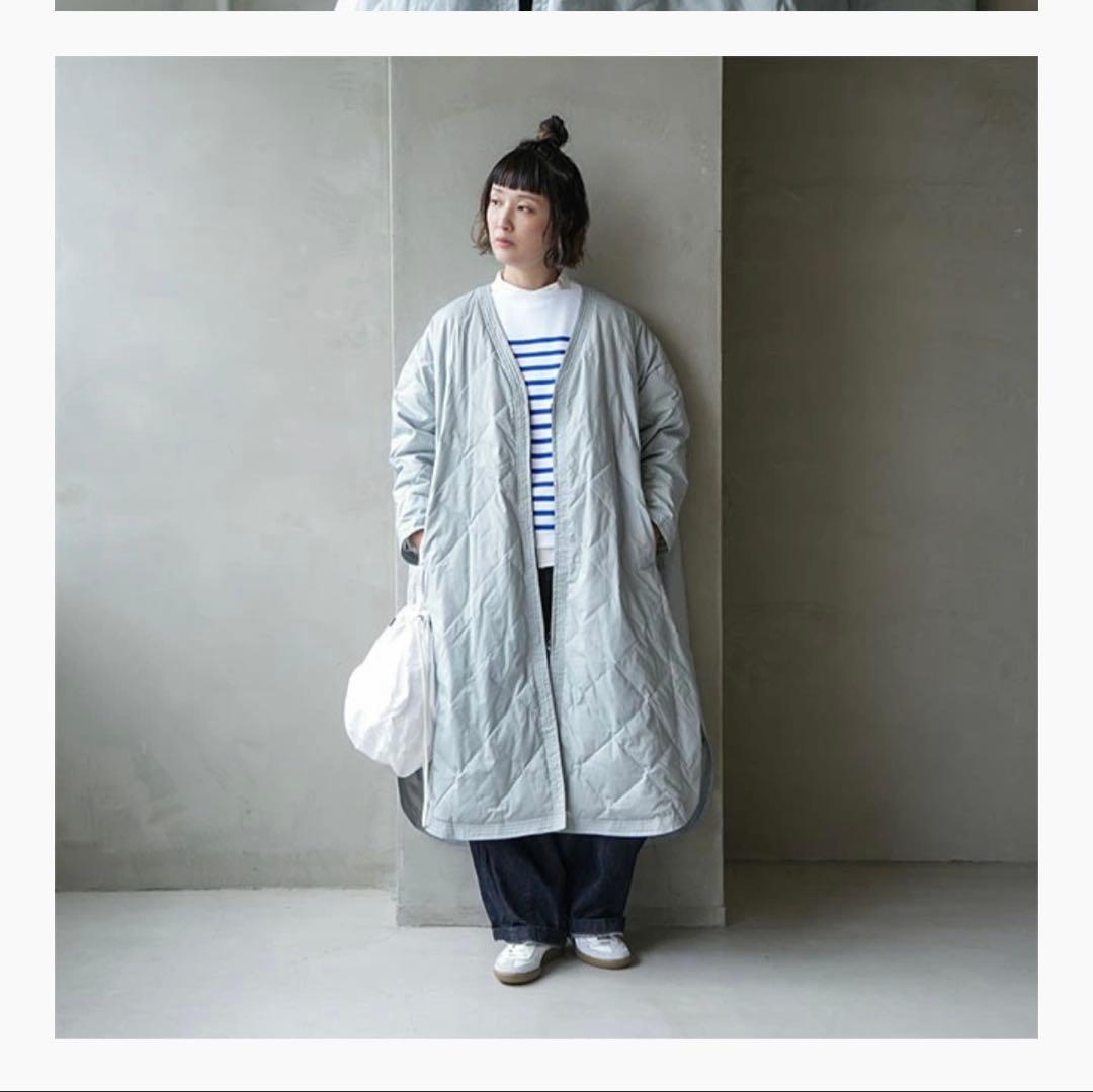 solamonat poche ダウンキルトコート　水色