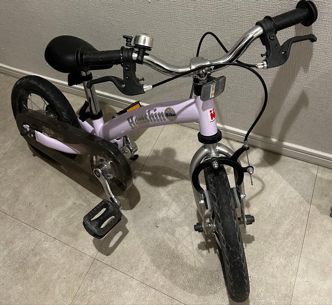 へんしんバイク2 バランスバイク パープル12インチ Henshin Bike へんしんバイク2 屋内保管 - メルカリ