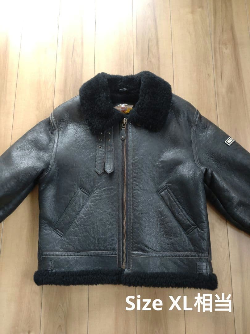 y*7様 ハーレーダビッドソン B-3 レザー ボアジャケット シープスキン X