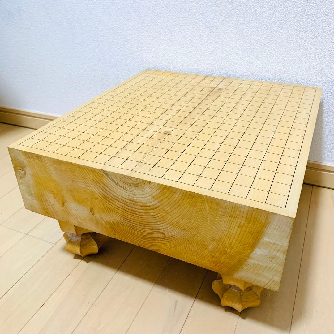 【高級】本榧 将棋盤 脚部香有り 3.9寸 ヘソ有り 一枚板