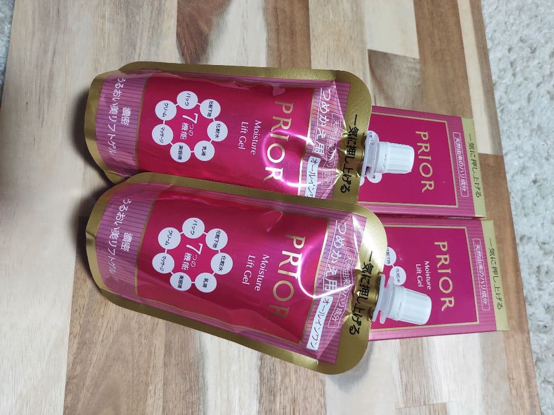 「資生堂」 プリオール うるおい美リフトゲル 120mレフィル4点セット売り