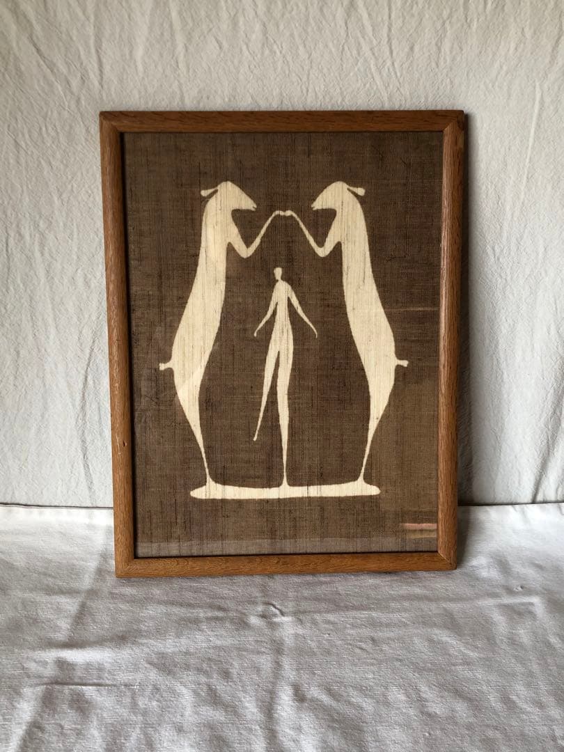 望月通陽　型染作品　『羊飼いの歌ー羊の門』