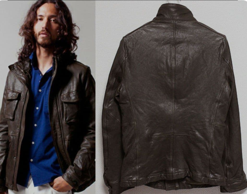 美品 ナノユニバース ゴートスキンブルゾンM-65ジャケット - メルカリ