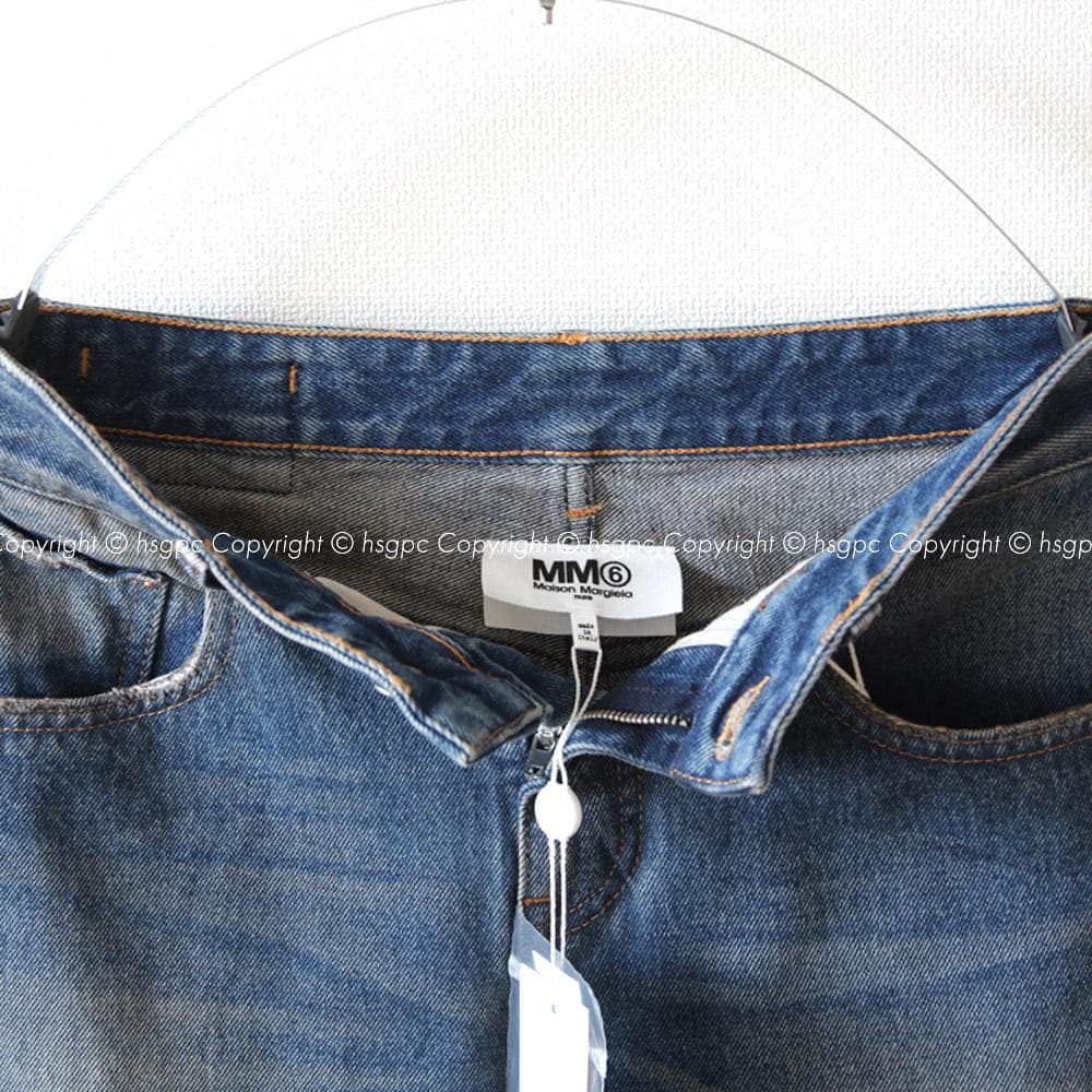 MM6メゾンマルジェラ パッチワーク パネル ストレート デニム ジーンズ