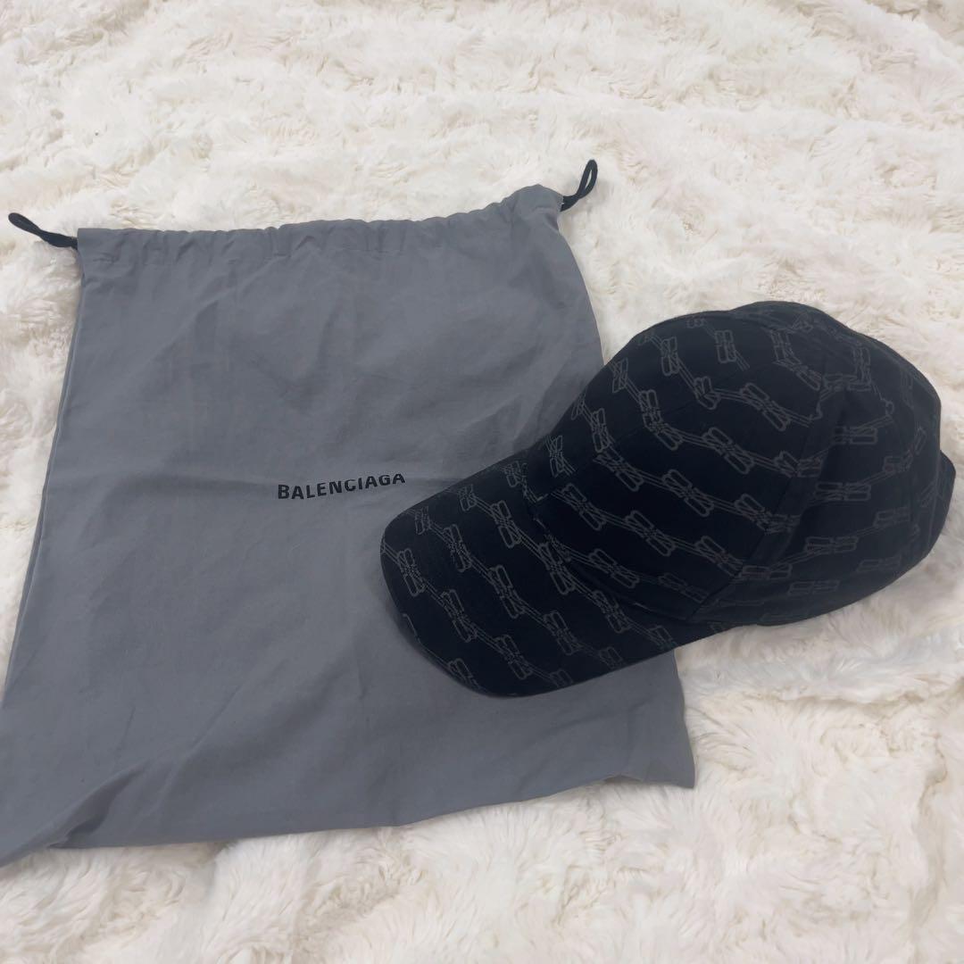 BALENCIAGA モノグラム ロゴ BB ブラック キャップ