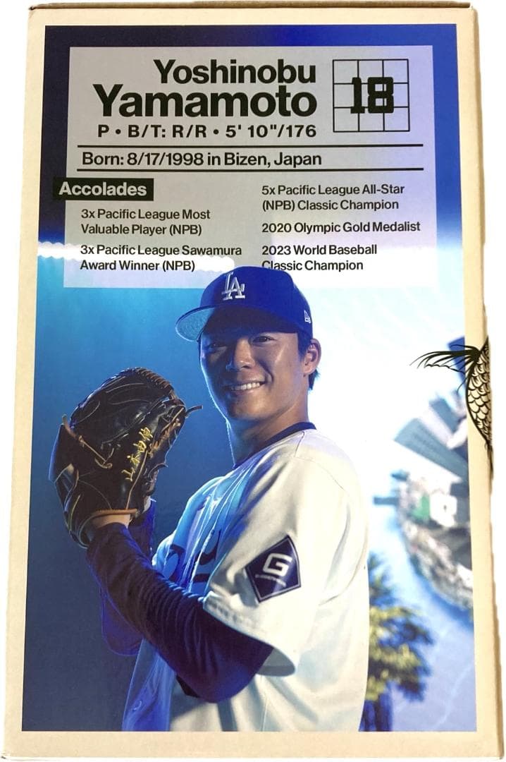 球場限定】山本由伸 バブルヘッド 2024年6月13日 ボブルヘッド<本物