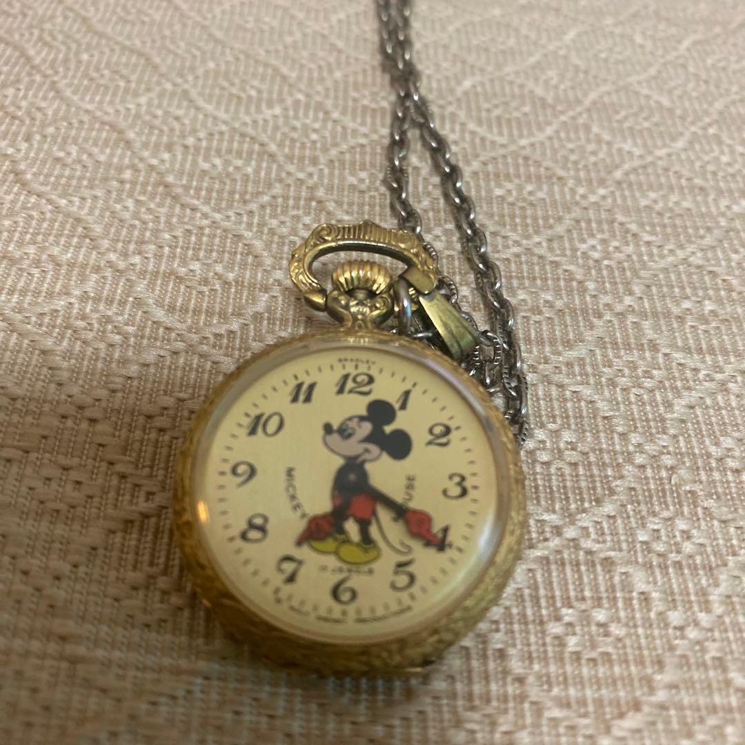 ミッキーマウス　懐中時計　手巻き　ビンテージ　レア　ミッキー　時計