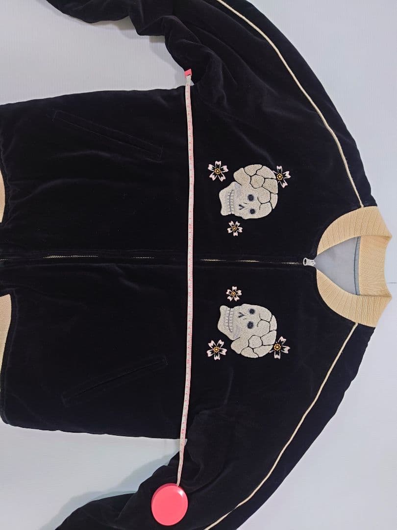 クラシックファッション - フェローズ Fellows 黒 ベロア 別珍 ドクロ