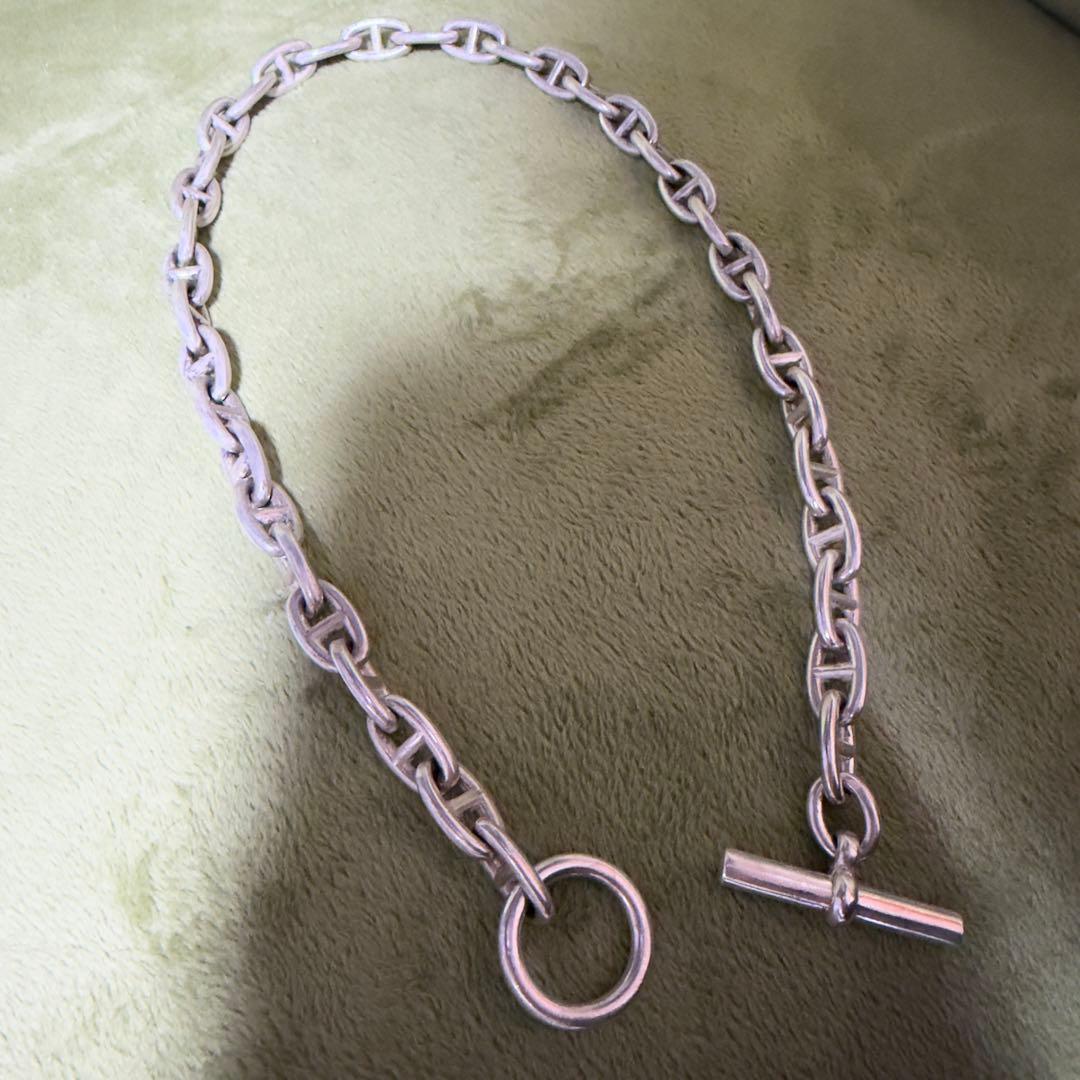 シルバー925 アンカーチェーン ネックレス シェーヌダンクル風 デザイン MM