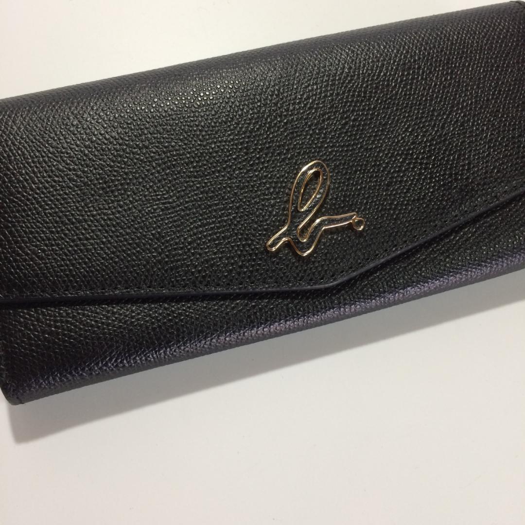 美品 agnes b. アニエスベー 長財布 フラップ bロゴ レザー 黒 - メルカリ