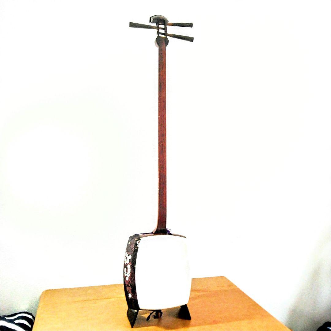 長唄用細棹三味線本体 天然皮　 専用ケース付き