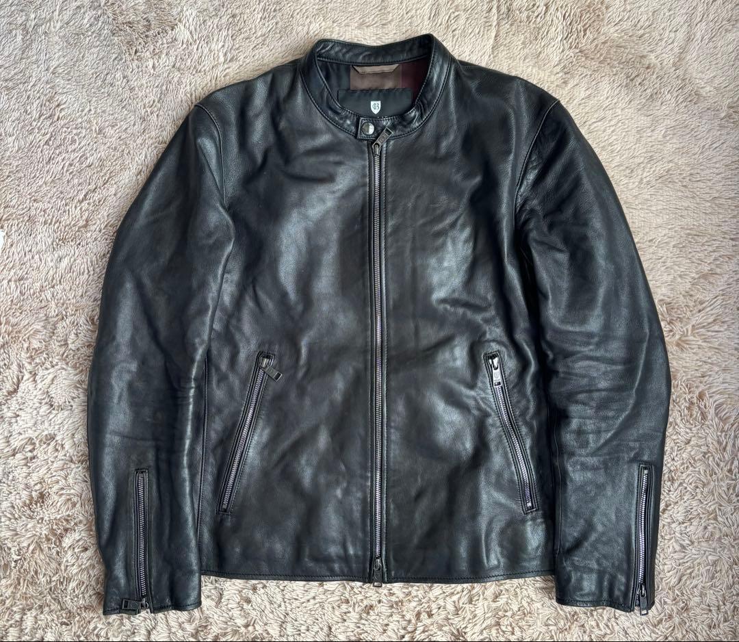 BLACK LABEL CRESTBRIDGE レザージャケット　ブラック　M BLACK LABEL CRESTBRIDGE（ブラックレーベル・クレストブリッジ）の