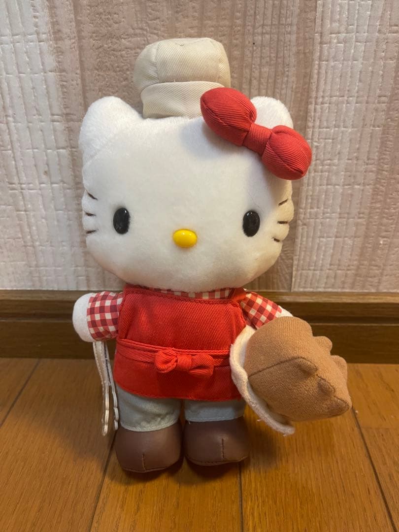 レア☆美品 キティ シェフ パン キティの散歩道 マスコット ぬいぐるみ