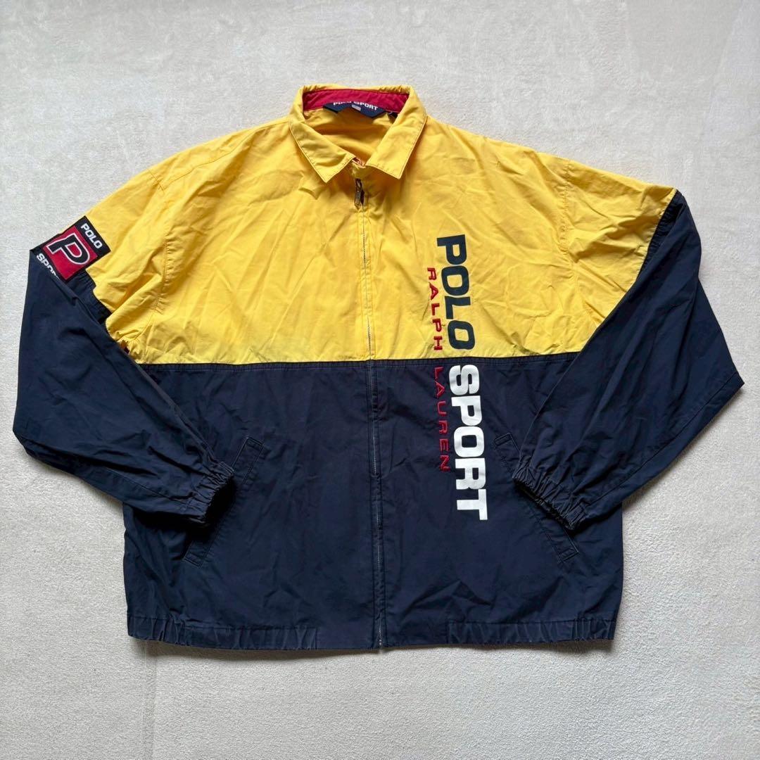 【盛岡様】【激レア】POLO SPORT 配色ジップジャケット 90s L