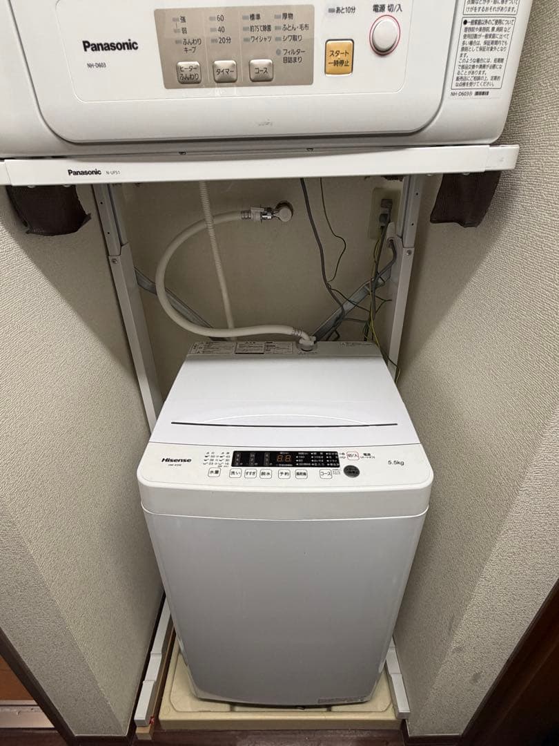 美品】Panasonic 衣類乾燥機 スタンド N-UF51-W パナソニック - メルカリ