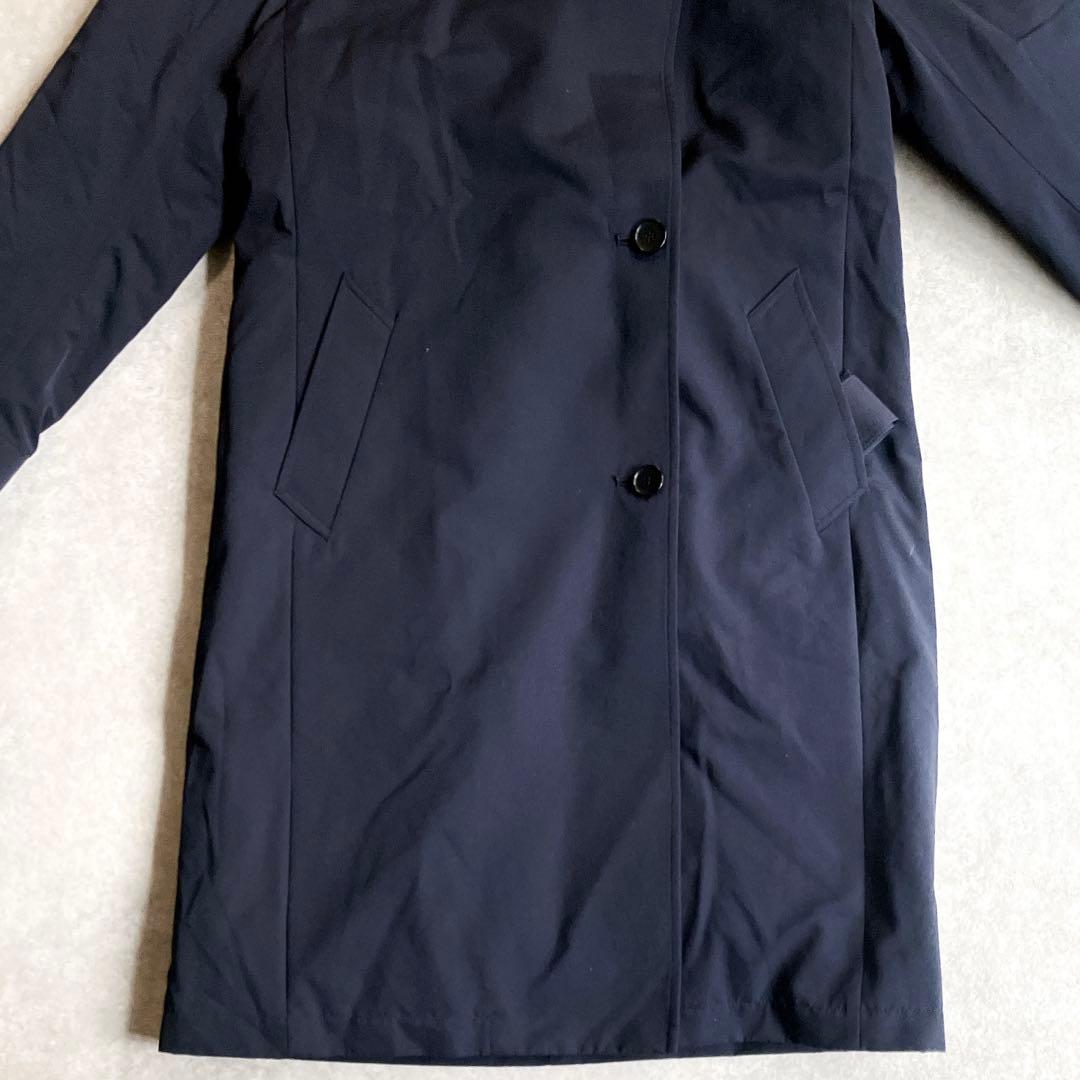 美品 アンタイトル ホワイトダックダウンフーデッドコート 超軽量 ノン