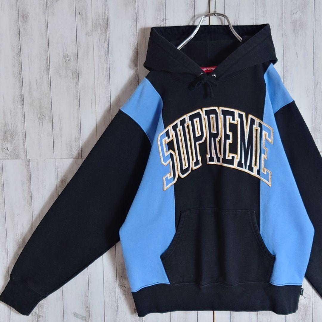 コムドットゆうた着用】Supreme センター刺繍アーチロゴ 希少 パーカー