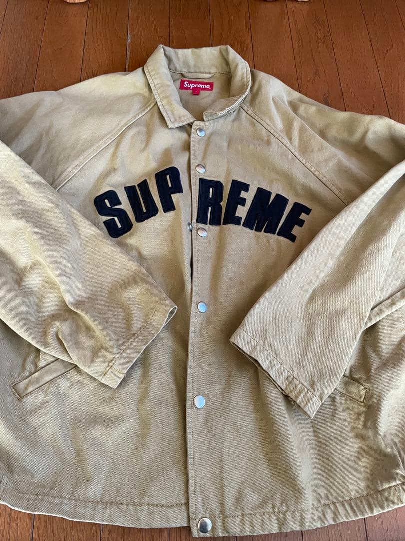 Supreme snap front twill jacket Lサイズ