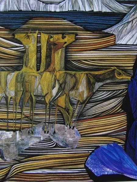 加山又造、悲しき鹿、希少画集、高級額付、オーダーマット額装 - メルカリ