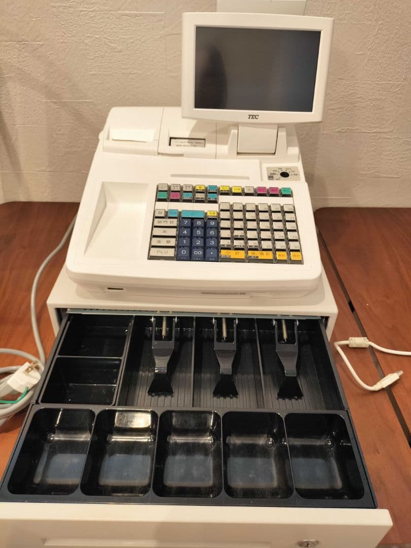 【値下げ】テックレジスターMA-2055　インボイス対応スキャナー付きレジスター