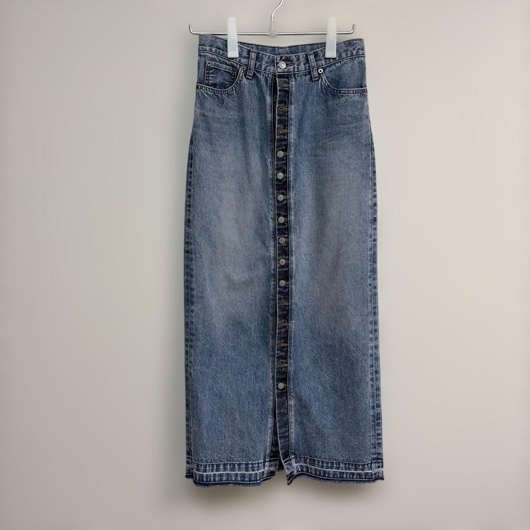 ウィムガゼット　デニムボタンスカート 38