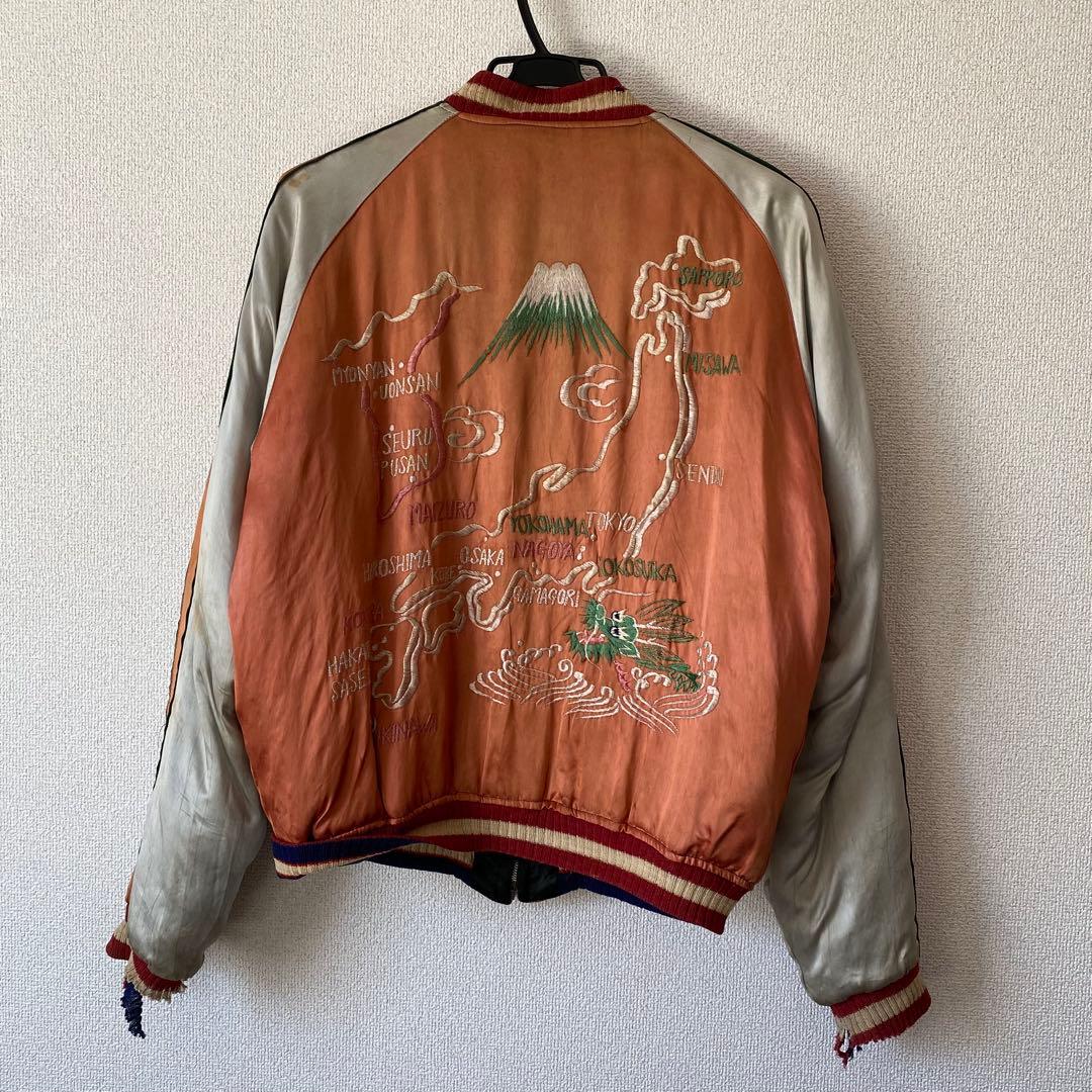 ビッグサイズ 50’s Souvenir Jacket 日本地図 鷹