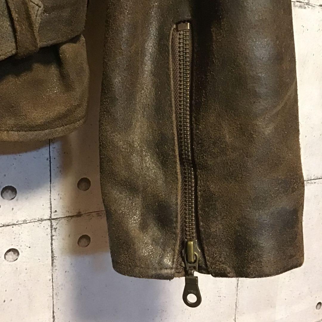 ユーロ ビンテージ ダブルライダース レザー ステンシル ペイント