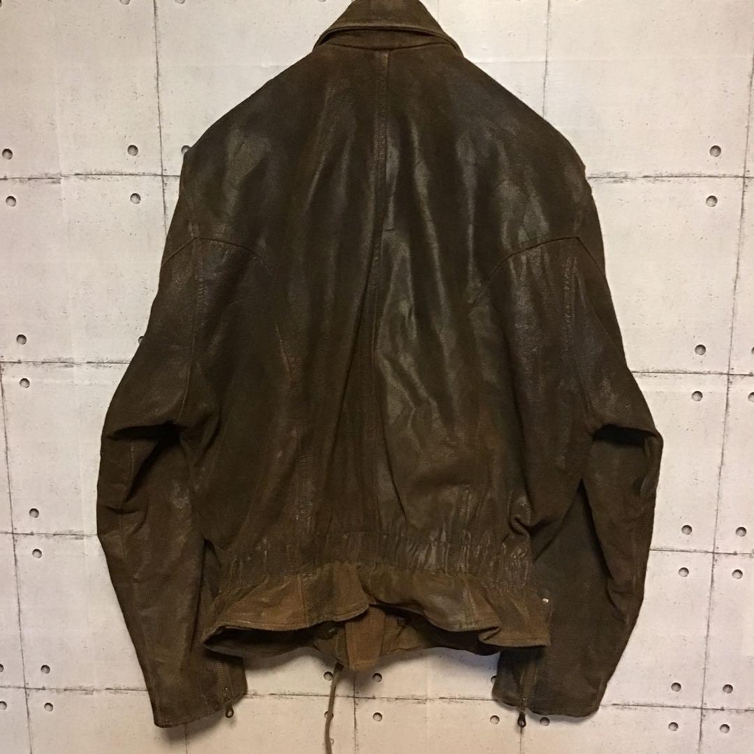 ユーロ ビンテージ ダブルライダース レザー ステンシル ペイント